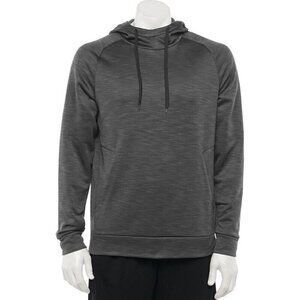 Men's Tek Gear Performance Fleece Hoodie Dark Grey Kangaroo Pocket NWT Small S